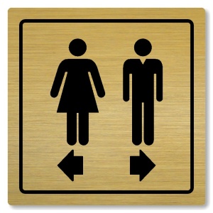 WC rozdělovník, 80x80mm, zlatá, Arizona